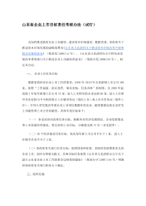 山东省企业上市目标责任考核办法