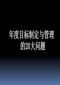 年度目标制定与管理的20大问题（PPT101页）