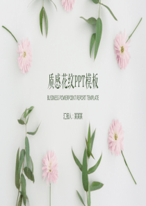 小清新唯美质感花纹工作汇报年终总结PPT模板