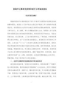 宣城市公路局党委领导班子分析检查报告