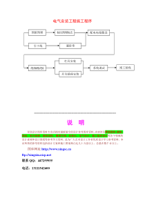 211电气安装工程施工程序