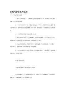 天然气安全操作规程.