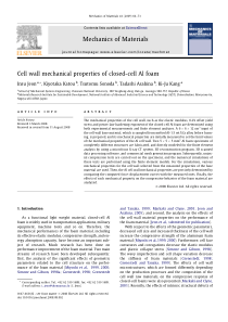 闭孔泡沫铝的孔壁机械性能
