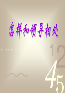 怎样和领导相处