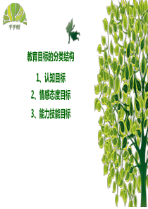 教育目标的分类结构