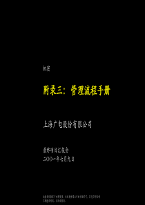 上海广电股份有限公司-麦肯锡-流程管理报告
