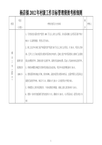 杨店镇村级目标管理绩效考核细则