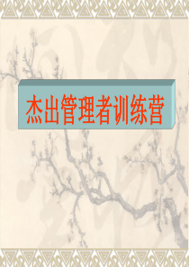 杰出管理者训练营(完整版)