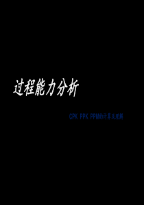 过程能力分析CPK-PPK