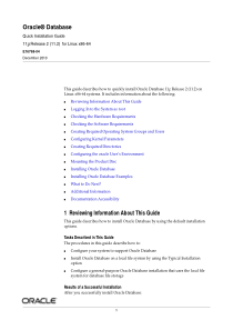 Oracle Quick Installation Guide for Linux x86-64