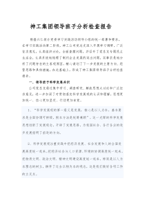 神工集团领导班子分析检查报告