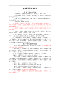 初中物理知识点-公式总结(人教版)