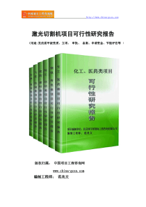 激光切割机项目可行性研究报告(专业经典案例)