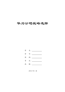 华为企业环境分析、战略选择最新版