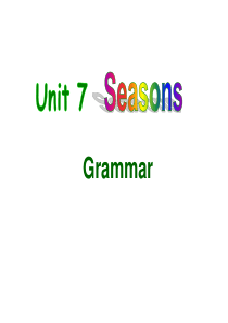 8上 Unit7 Seasons Sudy skills