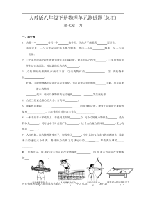 八年级下册物理单元测试题(总汇)