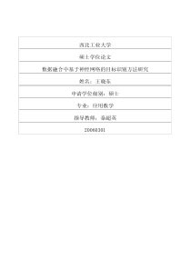 硕士论文-数据融合中基于神经网络的目标识别方法研究