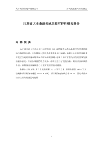 江苏省大丰市新天地花园可行性研究报告[1]