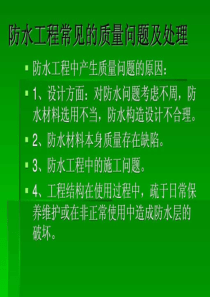 防水工程常见的质量问题及处理.ppt