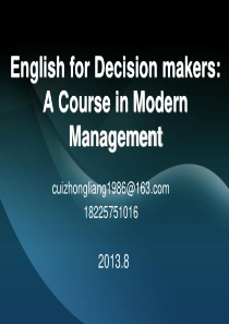 管理学专业英语课件宓智瑛0