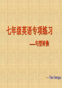 七年级英语否定句疑问句句型课件