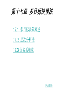 第17章多目标决策法