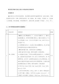 教育局网络设备及综合布线招标采购项目需求