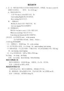 (完整版)初中英语现在进行时专项练习