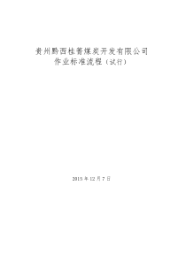 作业标准流程(汇总)