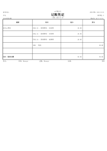 金蝶专业版凭证模板