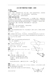 江苏省2015届中考数学复习讲义-专题四-三角形