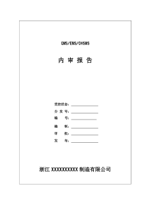 新版三体系全套内审记录