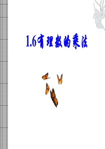 七年级数学上册 1.6有理数的乘法课件 湘教版