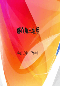 中考冲刺复习解直角三角形专题1