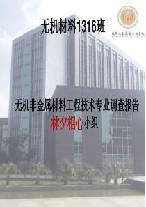 无机非金属材料工程技术专业调查报告组
