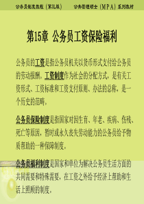 第十五章   公务员工资保险福利