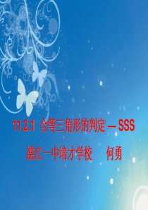 11.2.1 全等三角形的判定(一) SSS