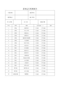 系统运行检测报告