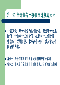 审计业务承接和审计规划案例