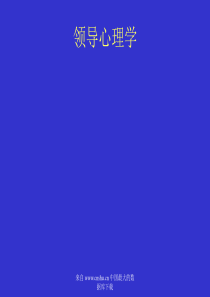 领导心理学(PPT 33)