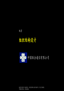 麦肯锡--中国联通组织结构报告