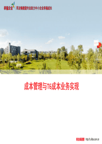 用友T6成本管理与业务实现