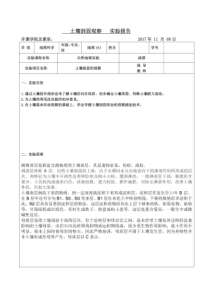 土壤剖面观察实验报告