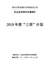 2018年三项计划文字
