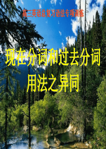 2011届高三英语现在分词和过去分词用法异同