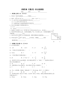 初一代数式练习