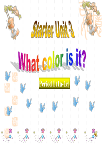 新人教版英语七年级上册Starter-Unit-3整体课件