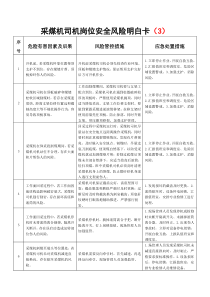 综采队风险明白卡