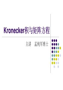 Kronecker积与矩阵方程