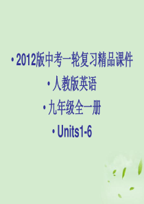 轮复习(含XXXX中考真题)Units1-6精品课件 人教新目标版